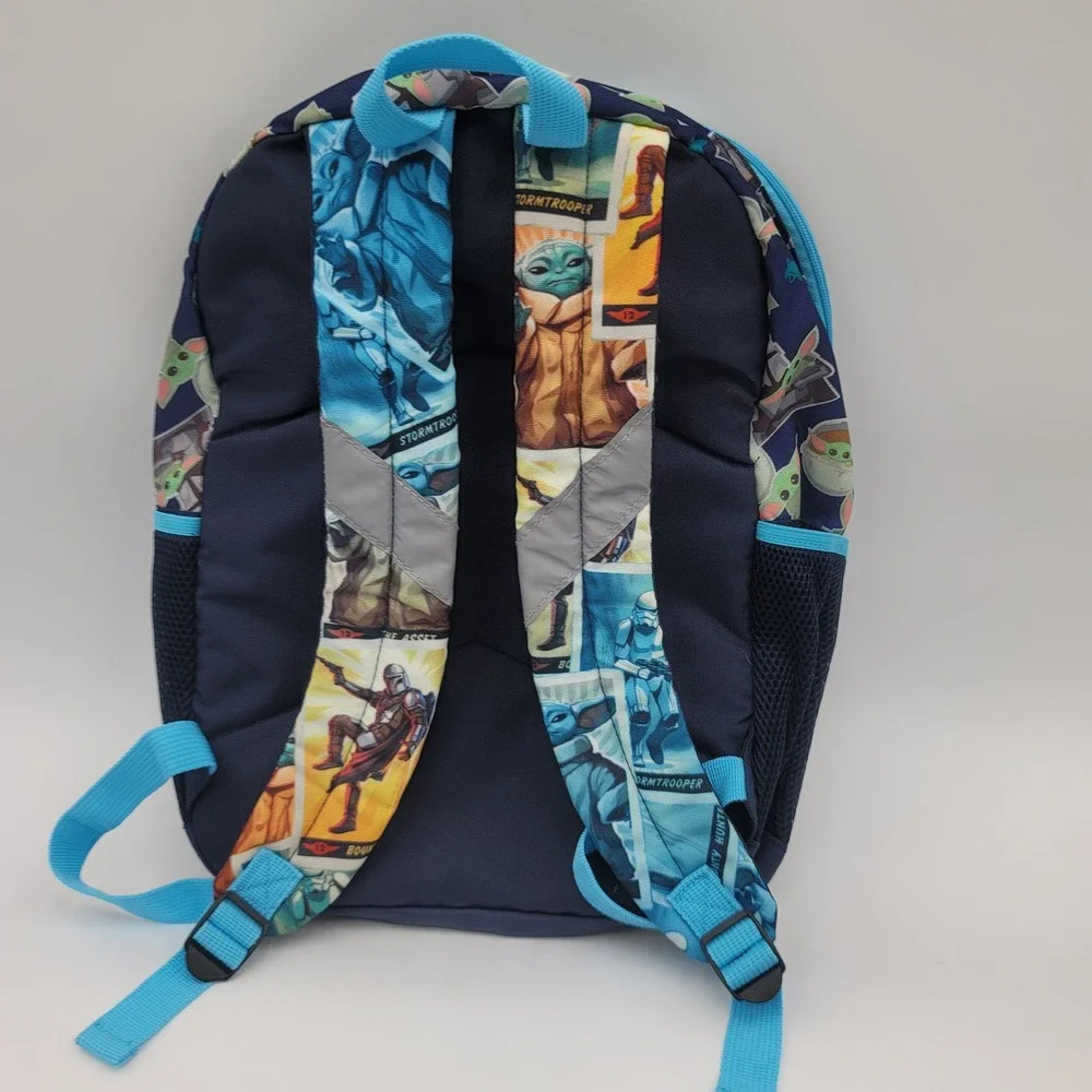 Star Wars Mandalorian Grogu Baby Yoda Kids Backpack Blue Stronger Than You Think